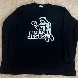 Reps for Jesus Black Long Sleeve Tee